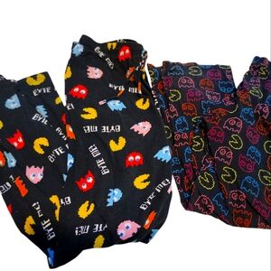 2 men pijama pants size large Pacman